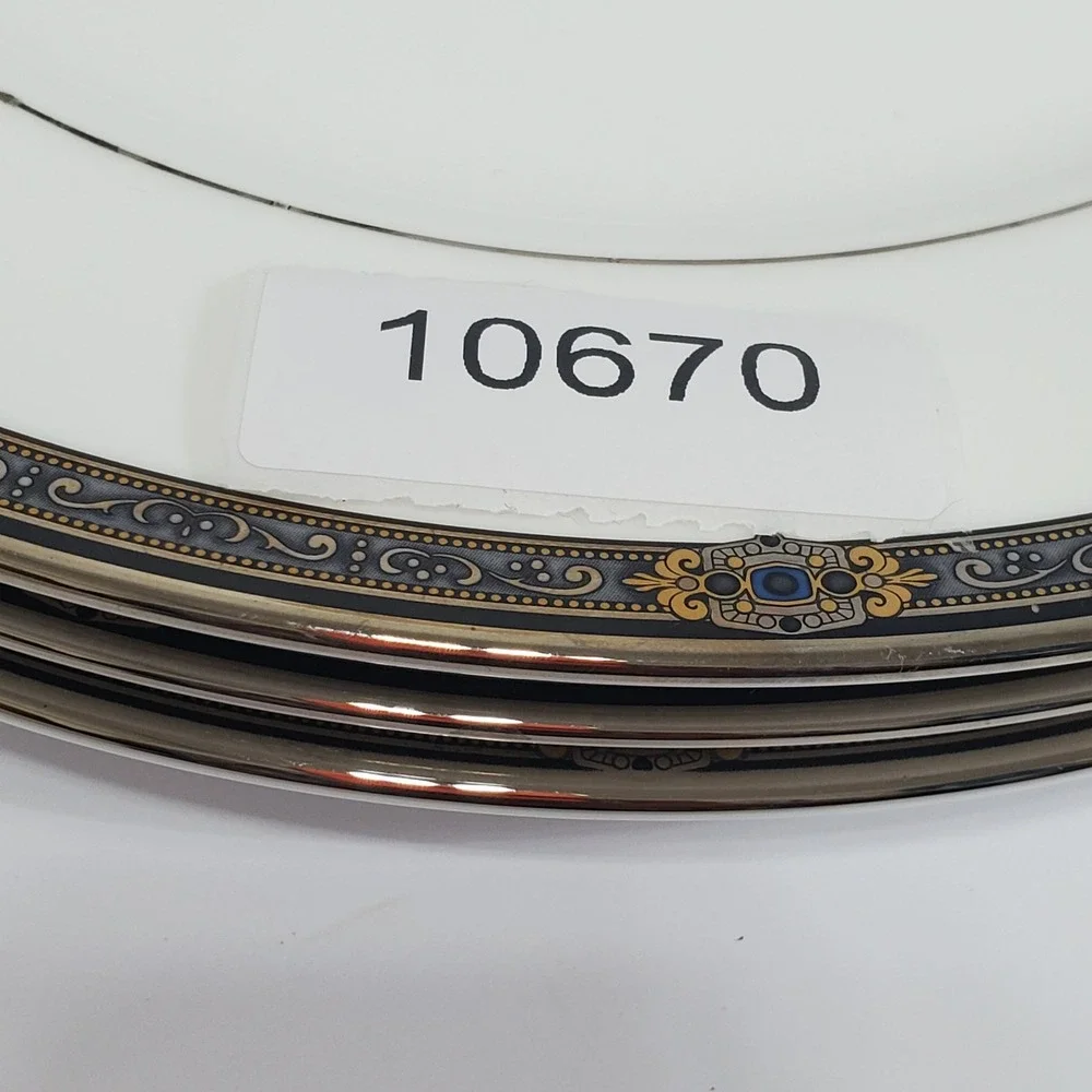 Lenox Vintage Jewel Dinner Plates 10.75in White  Millennium Edition